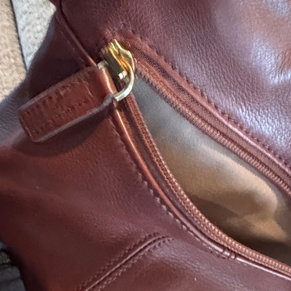 Margot Rich Brown Leather Messenger Bag - Picture 6 of 10